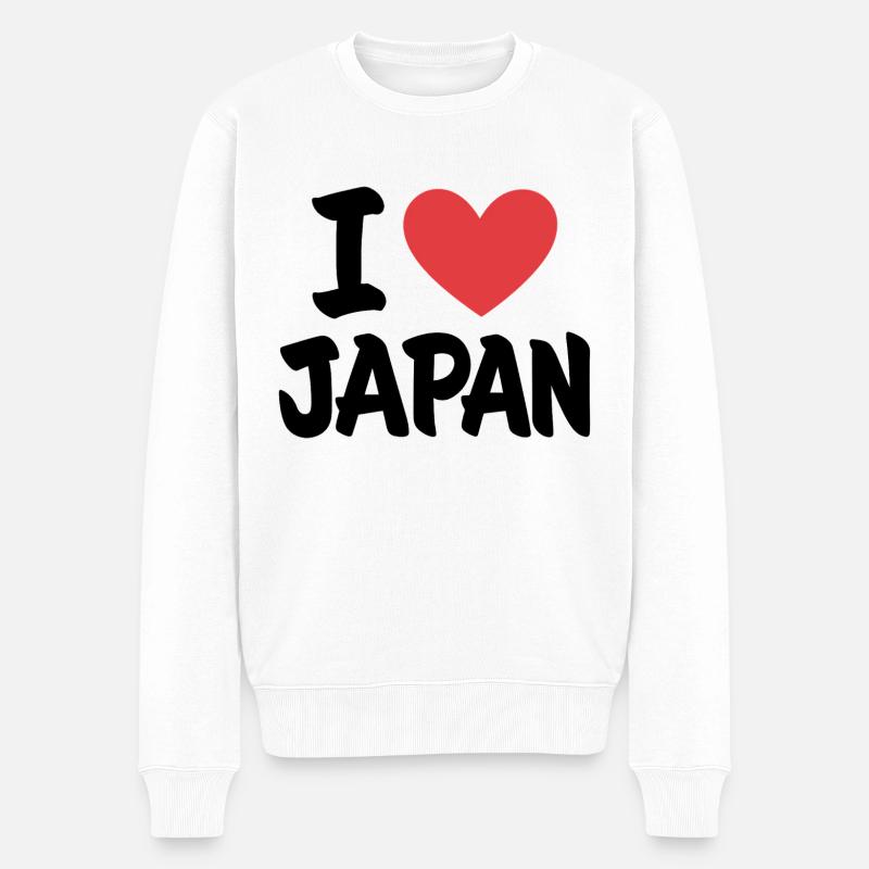 I Love Japan Logo - Pull Premium bio Homme - blanc