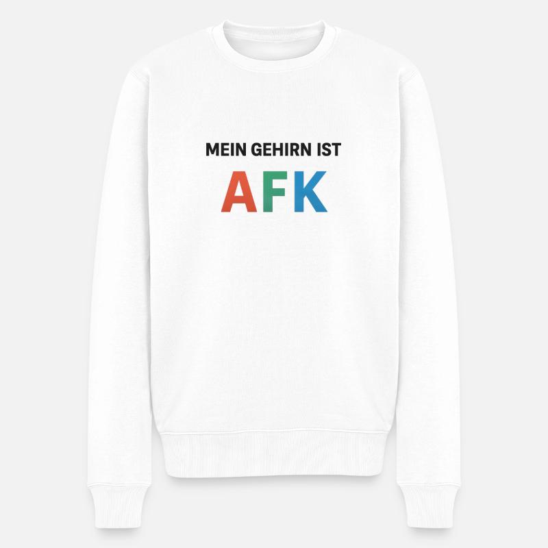 Mon cerveau est afk - Pull Premium bio Homme - blanc