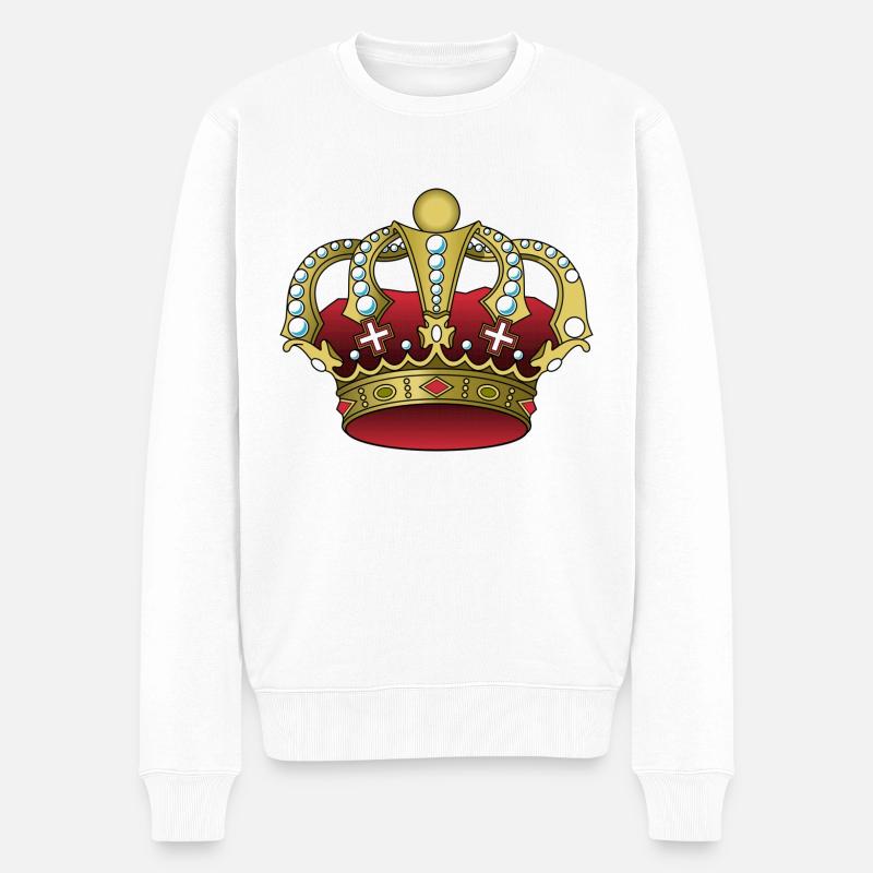Couronne de roi - Pull Premium bio Homme - blanc