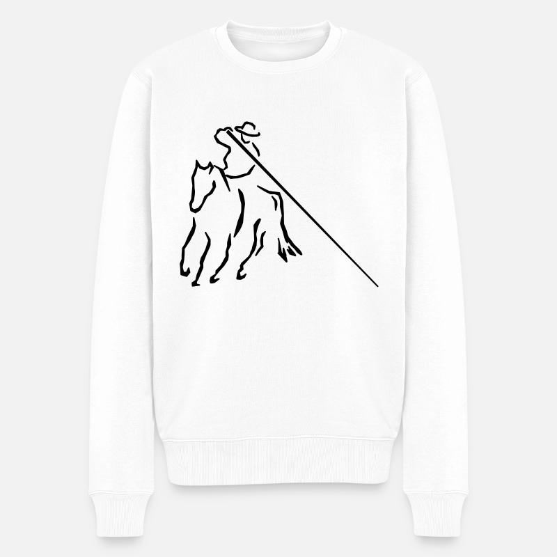 Garrocha - Männer Premium Bio Pullover - Weiß