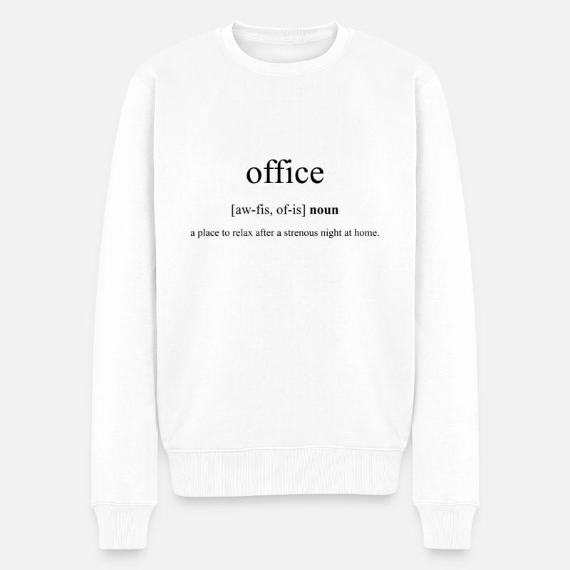 Office (Büro) Definition Dictionary - Männer Premium Bio Pullover - Weiß