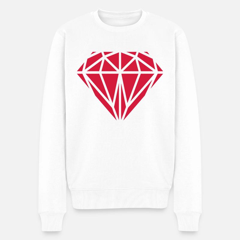Diamant - Pull Premium bio Homme - blanc