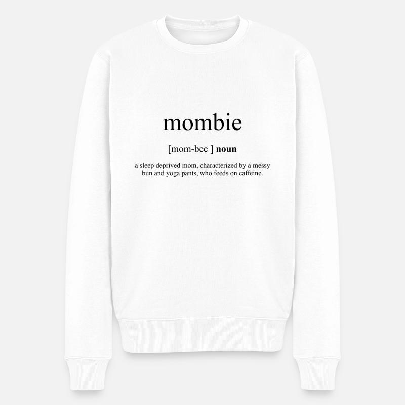 Mombie Definition Dictionary - Männer Premium Bio Pullover - Weiß