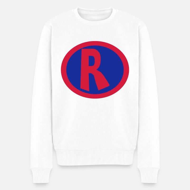 Super, Superheld, Superheldin, Hero, R - Männer Premium Bio Pullover - Weiß