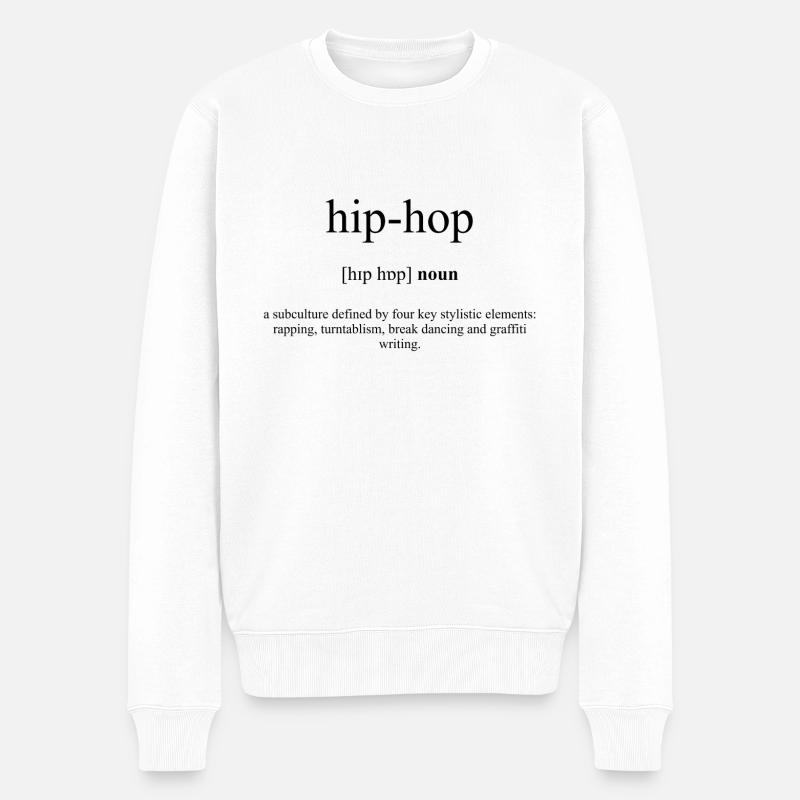 Hip-Hop Definition Dictionary - Männer Premium Bio Pullover - Weiß