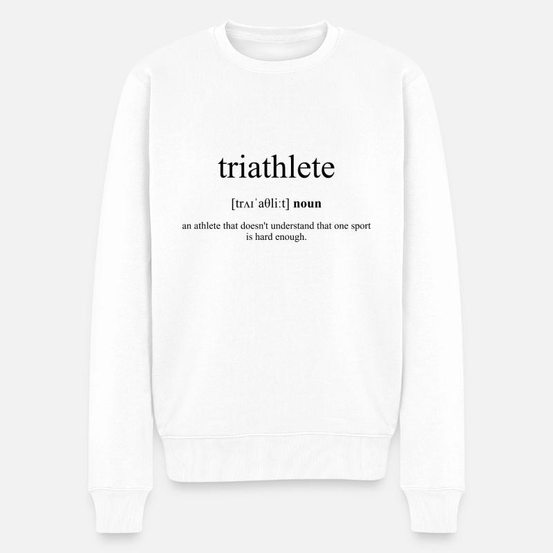 Triathlète (triathlète) | Définition - Pull Premium bio Homme - blanc