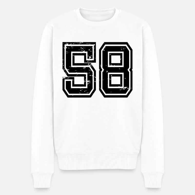 58 Sivas used look - Männer Premium Bio Pullover - Weiß
