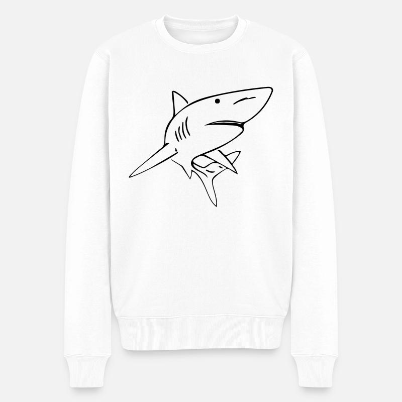 Hai - Vector Design - Pull Premium bio Homme - blanc