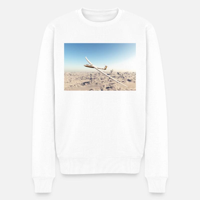 Planeur au-dessus des nuages - Pull Premium bio Homme - blanc