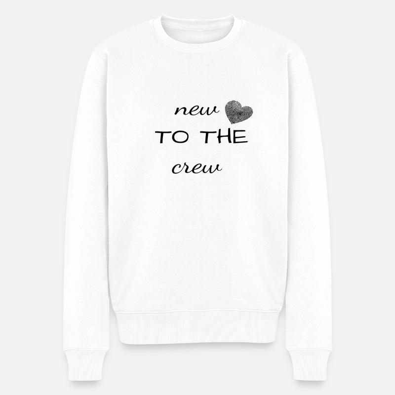 newtothecrew - Männer Premium Bio Pullover - Weiß