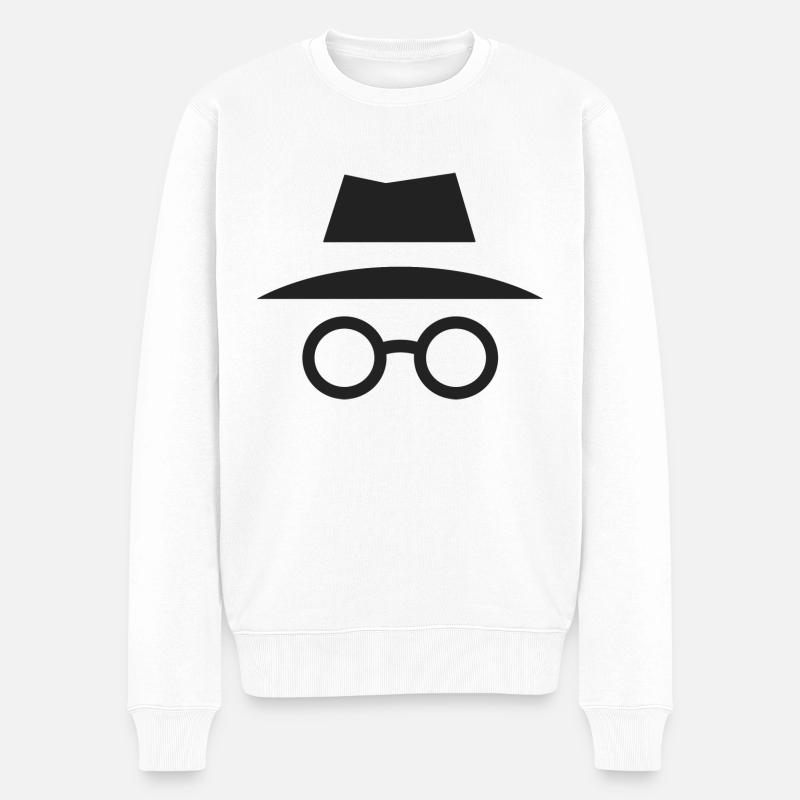 Inkognito-Modus. - Männer Premium Bio Pullover - Weiß