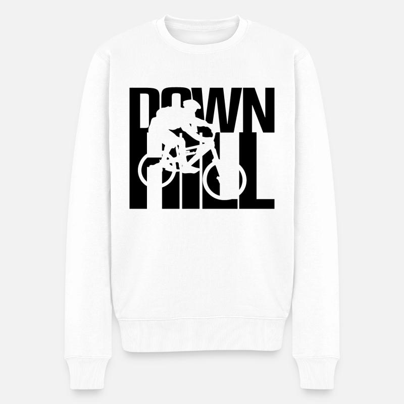 Downhill - Männer Premium Bio Pullover - Weiß