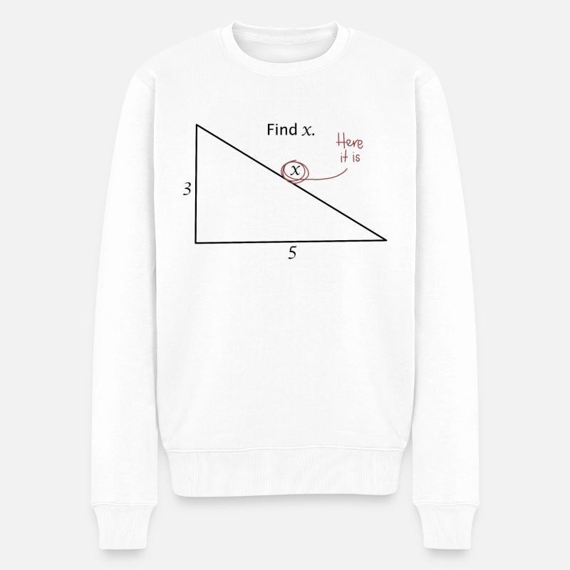 Find X - Männer Premium Bio Pullover - Weiß