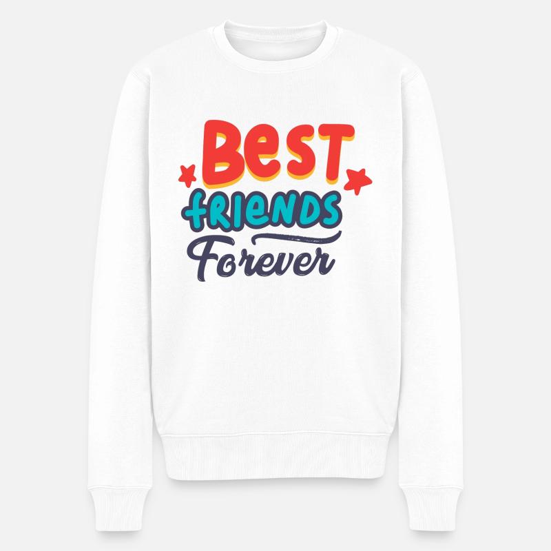 Beste Freunde - Männer Premium Bio Pullover - Weiß