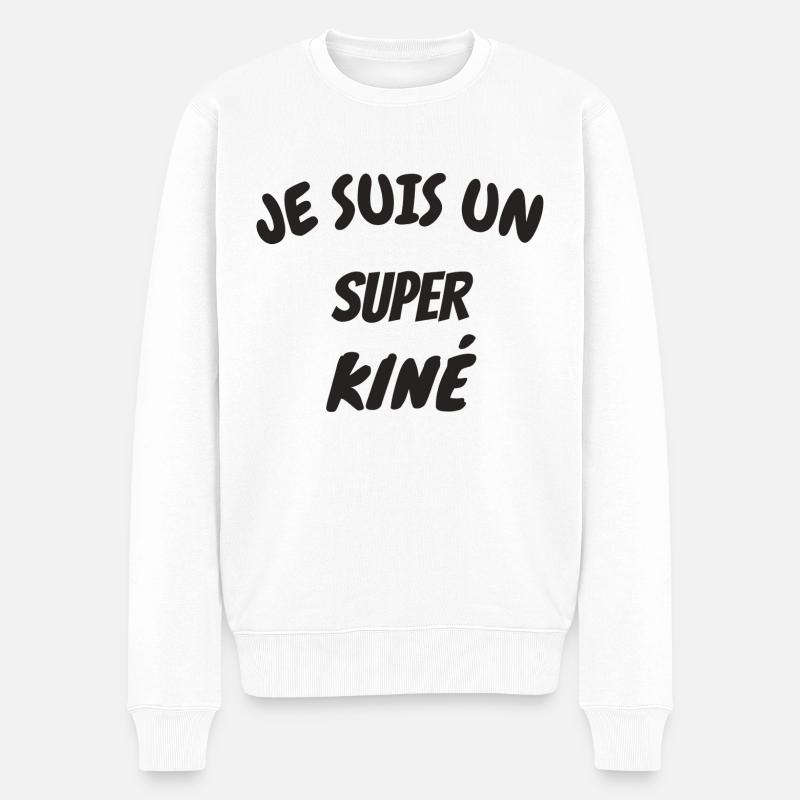 Je suis un super kiné - Pull Premium bio Homme - blanc