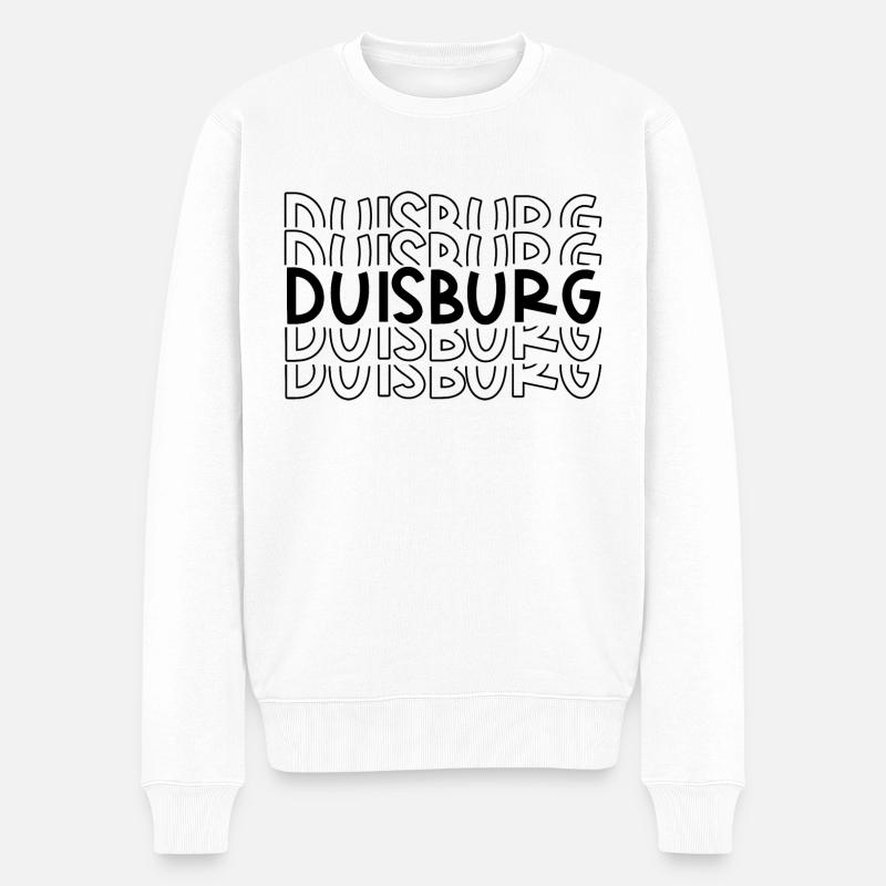 Duisburg - Männer Premium Bio Pullover - Weiß