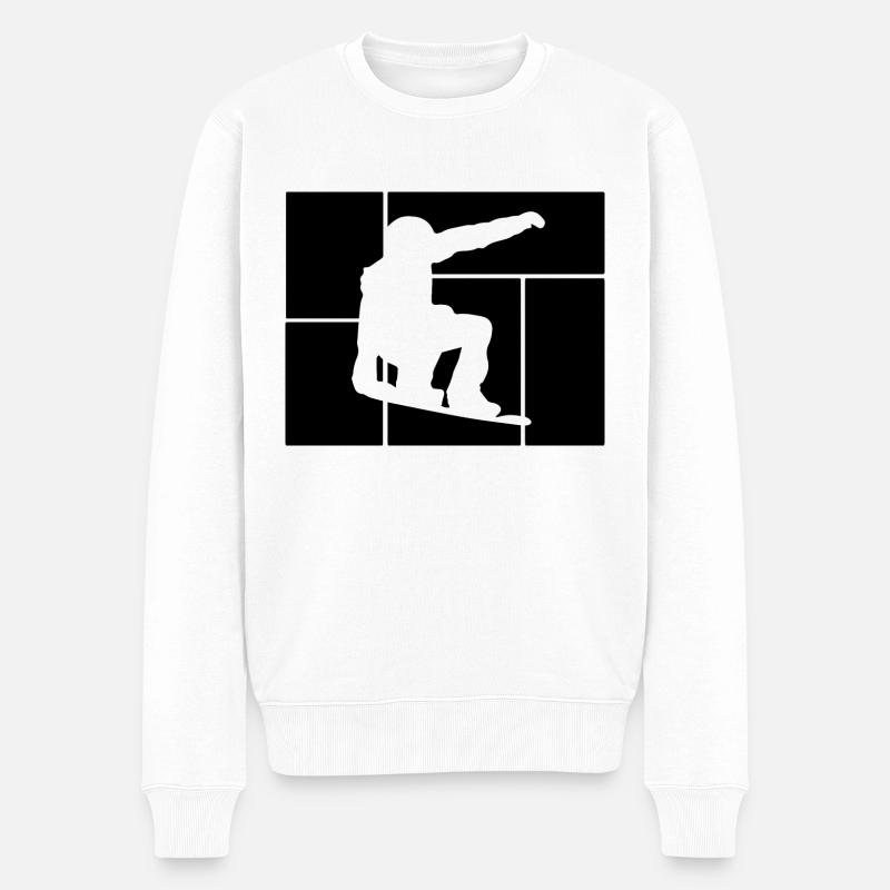 Snowboard Snowboarder - Pull Premium bio Homme - blanc