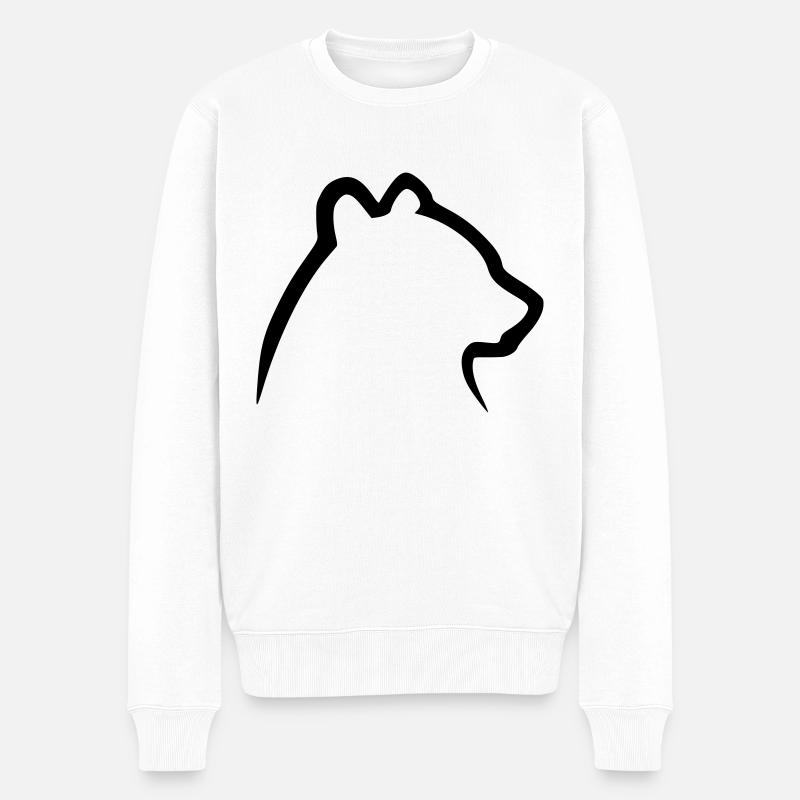 Bär 1 - Männer Premium Bio Pullover - Weiß