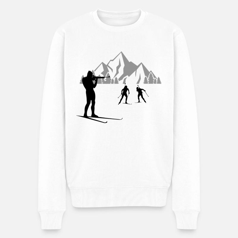 Biathlon Ski - Pull Premium bio Homme - blanc