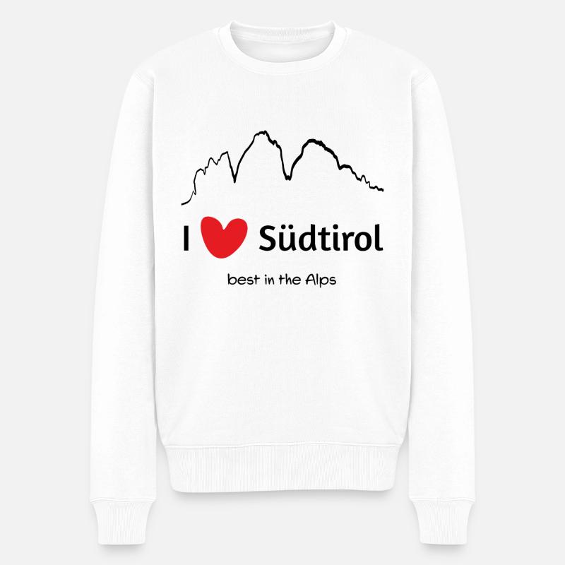 Südtirol (black) - Männer Premium Bio Pullover - Weiß