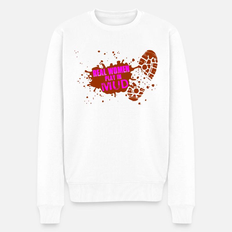 Girl in Mud - Pull Premium bio Homme - blanc