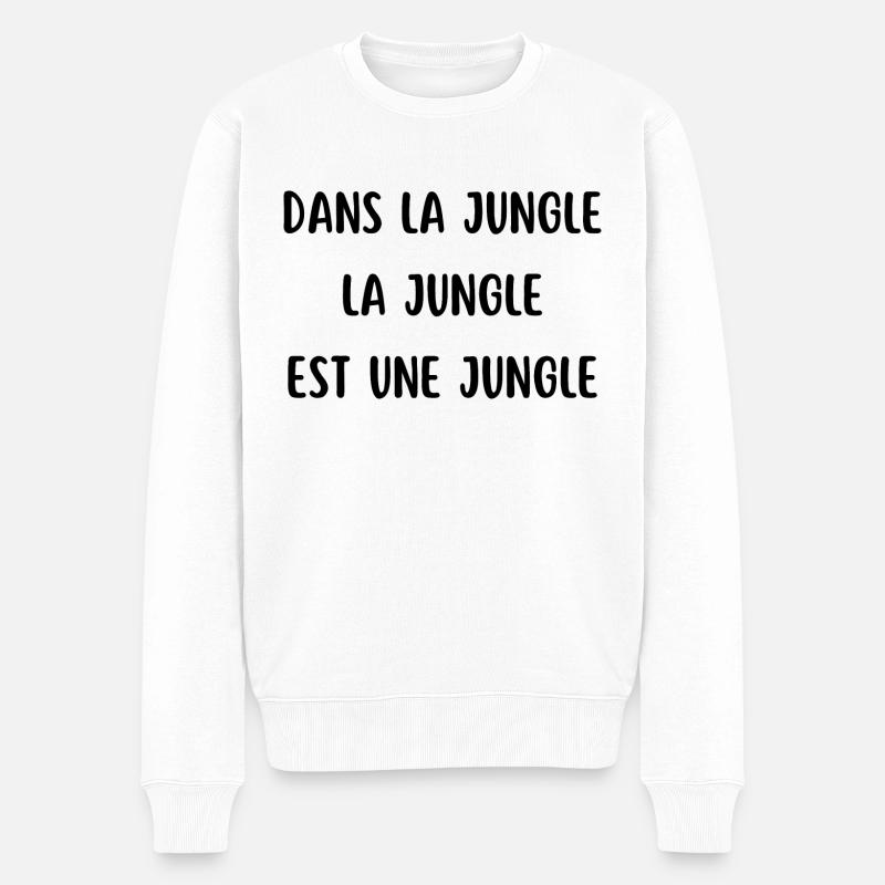 dans la jungle la jungle est une jungle - Pull Premium bio Homme - blanc