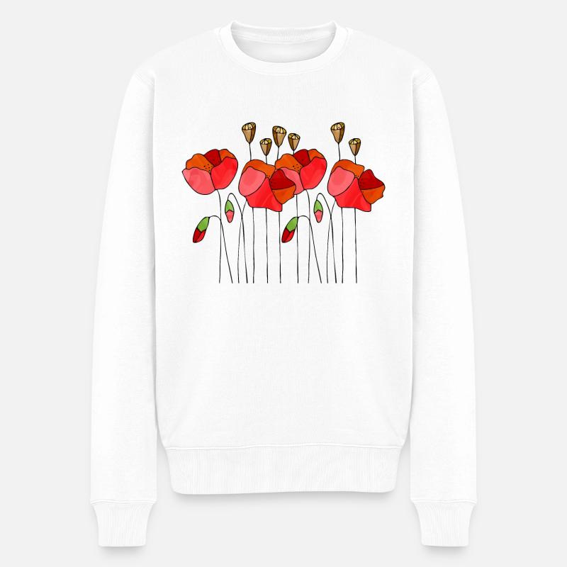Fleur - Pull Premium bio Homme - blanc