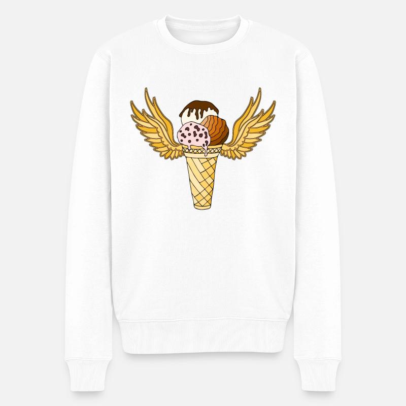 Glace - Pull Premium bio Homme - blanc