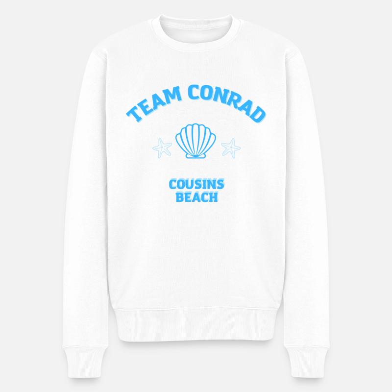 Team Conrad Cousins Beach Der Sommer, den ich gedreht habe - Männer Premium Bio Pullover - Weiß