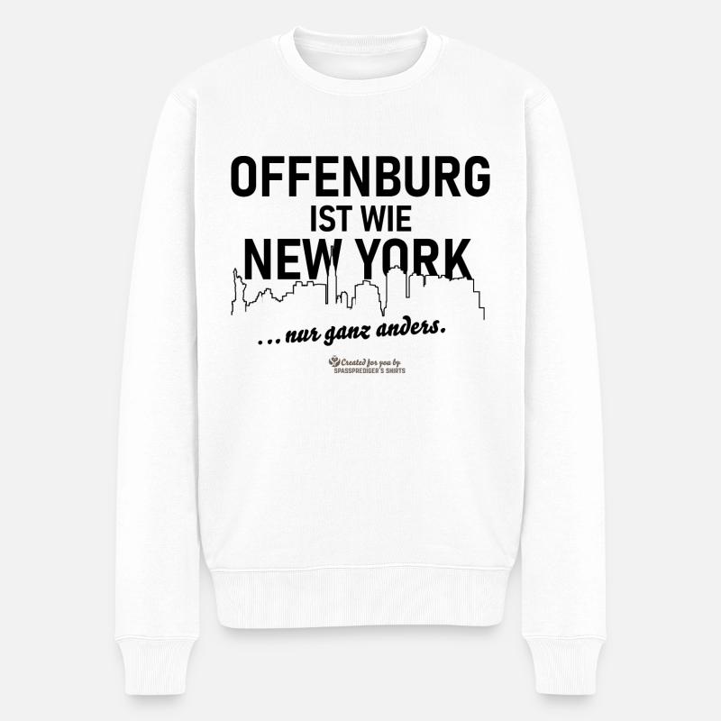 Offenburg - Männer Premium Bio Pullover - Weiß