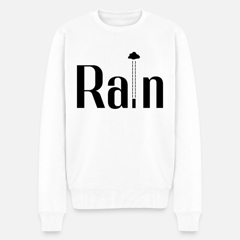 Regen Regen originelles Design - Männer Premium Bio Pullover - Weiß