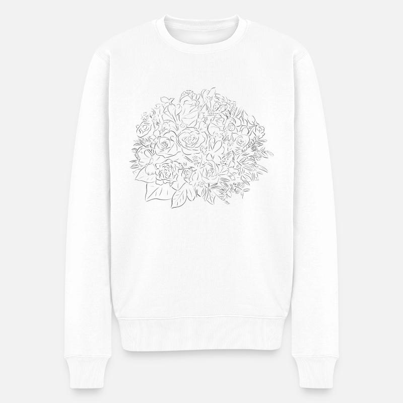 Illustration Bumen Tonia - Männer Premium Bio Pullover - Weiß