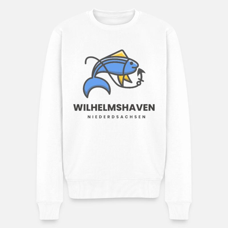 Wilhelmshaven - Männer Premium Bio Pullover - Weiß