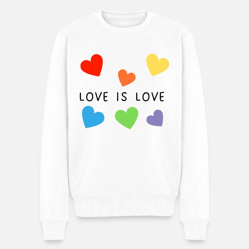 Amour - Pull Premium bio Homme - blanc