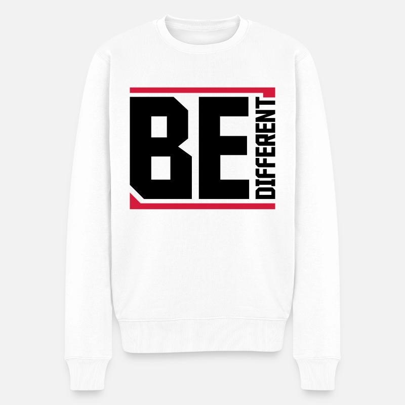 Soyez différent Logo Design - Pull Premium bio Homme - blanc