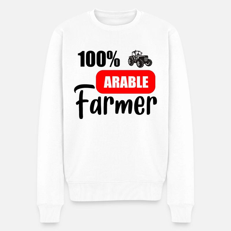 agriculture arable - Pull Premium bio Homme - blanc