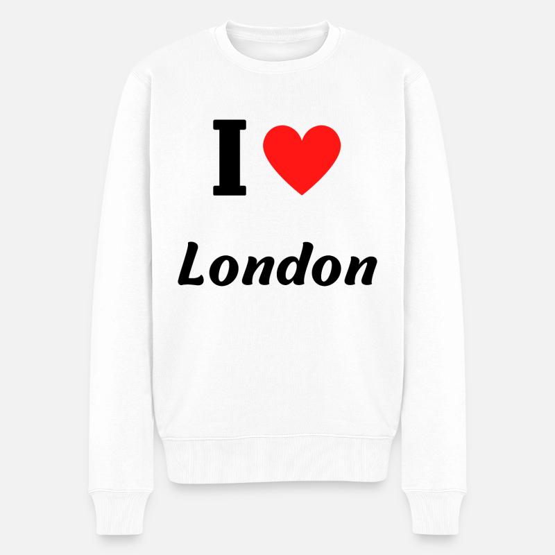 J’adore Londres - Pull Premium bio Homme - blanc