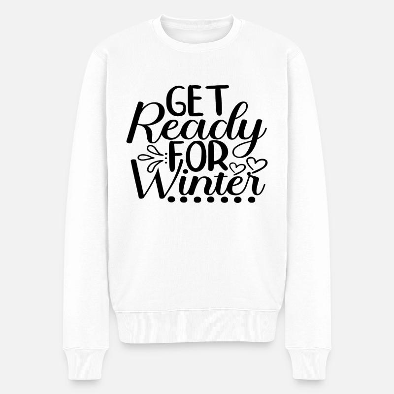 Préparez-vous pour l’hiver - Pull Premium bio Homme - blanc