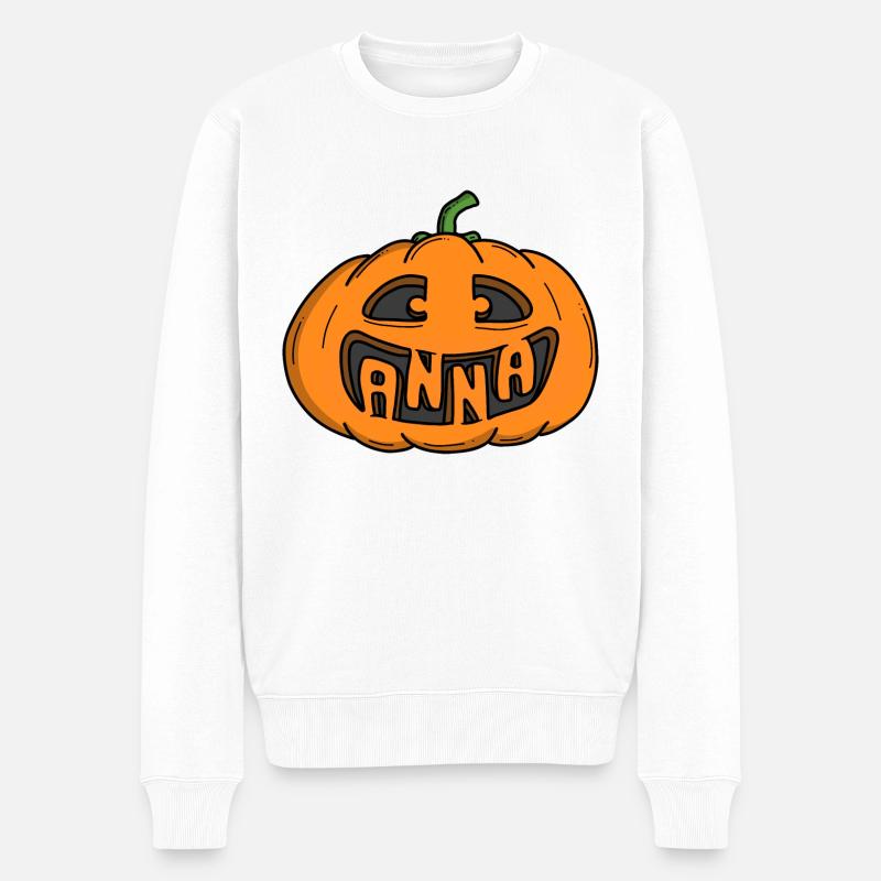 Citrouille Anna Halloween - Pull Premium bio Homme - blanc