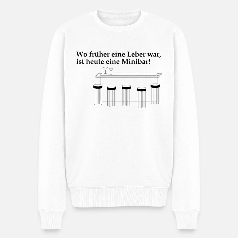 Minibar - Männer Premium Bio Pullover - Weiß