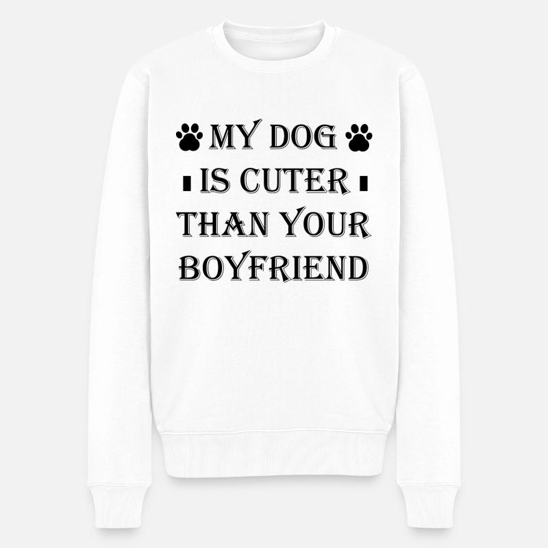 Hund Dog - Männer Premium Bio Pullover - Weiß