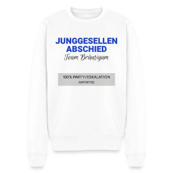 Junggesellenabschied JGA - Männer Premium Bio Pullover - Weiß - Vorne - Thijin (182cm)