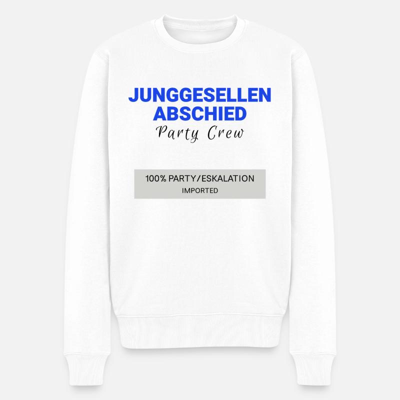 Junggesellenabschied Party Crew - Männer Premium Bio Pullover - Weiß