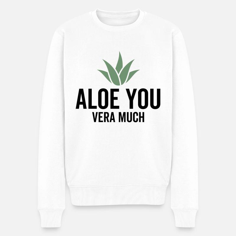 Aloe You Vera Much - Pull Premium bio Homme - blanc