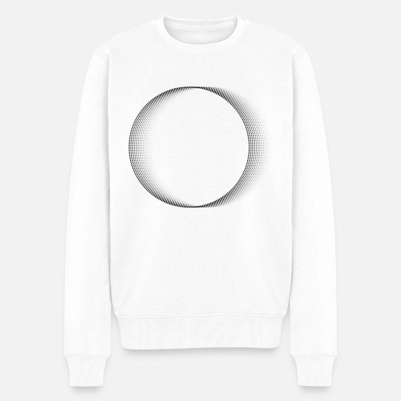 Circle pattern - Men's Premium Organic Jumper - white