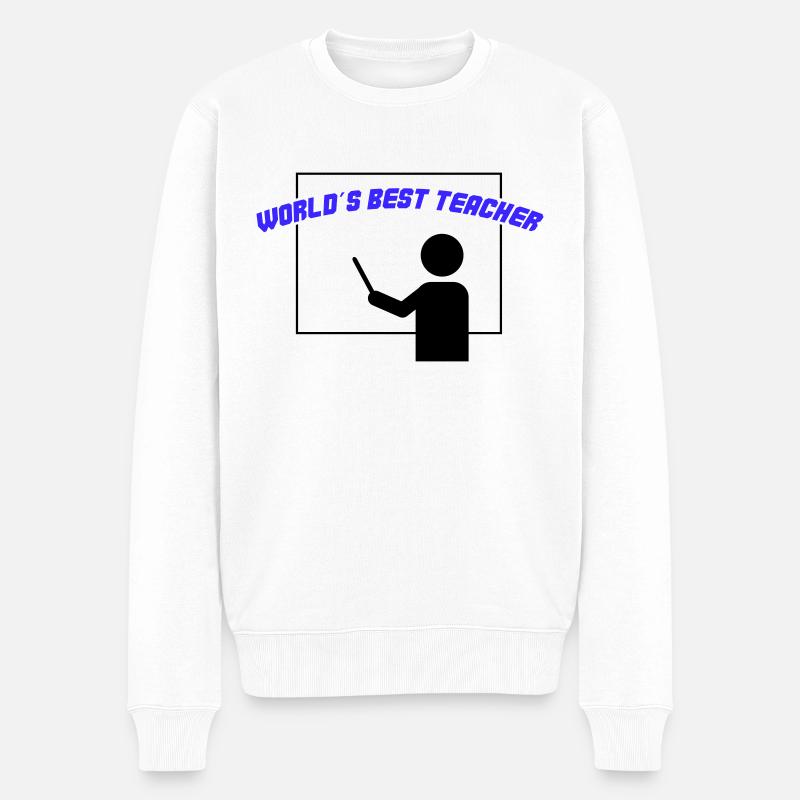 Meilleur professeur du monde - Pull Premium bio Homme - blanc