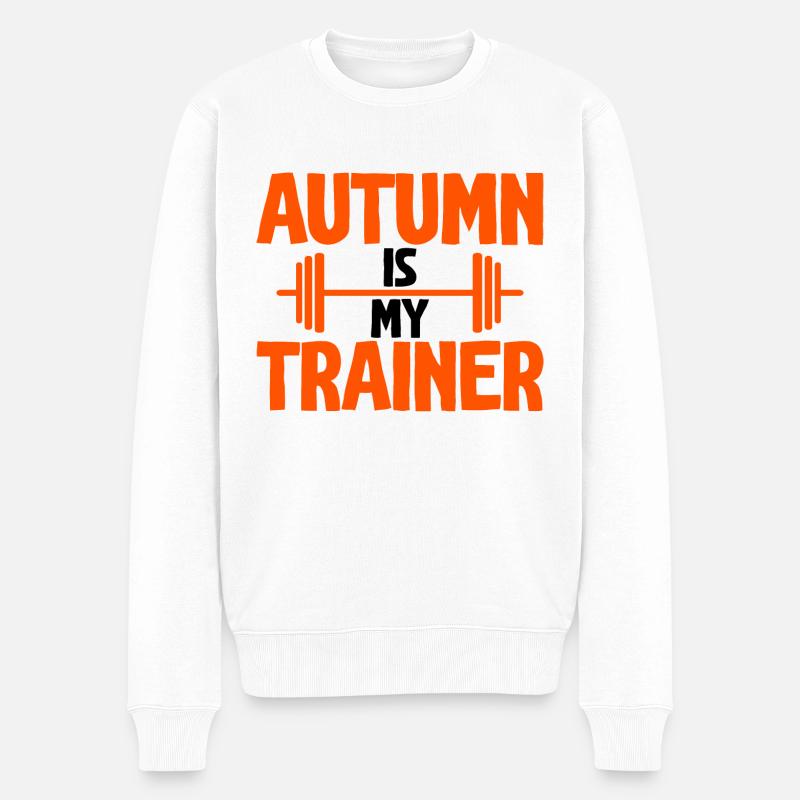 L’automne est mon entraîneur 2 - Pull Premium bio Homme - blanc
