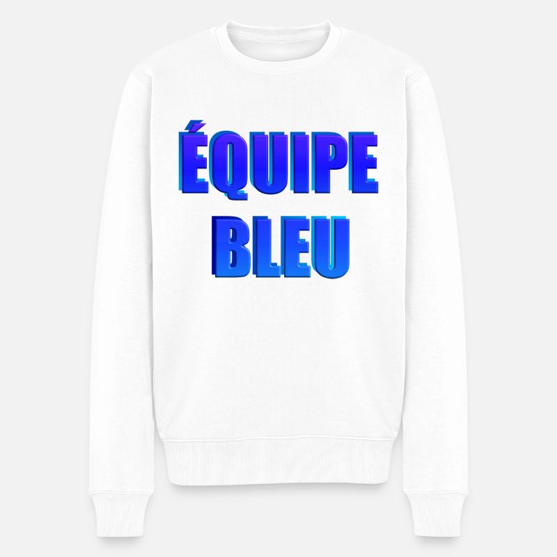 équipe bleu - Pull Premium bio Homme - blanc