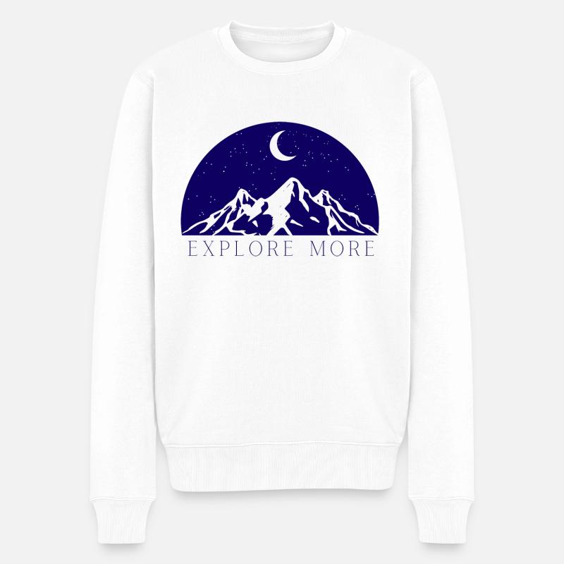 Explore more - Pull Premium bio Homme - blanc