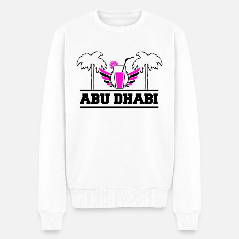 abu dhabi - Männer Premium Bio Pullover - Weiß